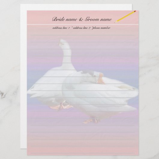 Lettre À En-tête en-tête avec nom (Devant / Derrière)