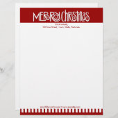 Lettre À En-tête En-tête blanc de Noël (Devant / Derrière)