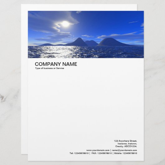 Lettre À En-tête En-tête de grande image - Îles (Devant / Derrière)