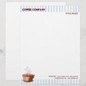 Lettre À En-tête En-tête de la coupe du café (Devant / Derrière)