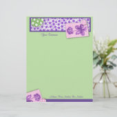 Lettre À En-tête En-tête du bloc-lettres Floral (Debout devant)