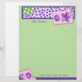 Lettre À En-tête En-tête du bloc-lettres Floral (Devant / Derrière)