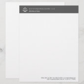 Lettre À En-tête En-tête du procureur de l'échelle de justice (Devant / Derrière)