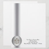 Lettre À En-tête En-tête en argent du logo (Devant / Derrière)