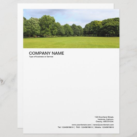 Lettre À En-tête En-tête grande image - Dans le parc 02 (Devant / Derrière)