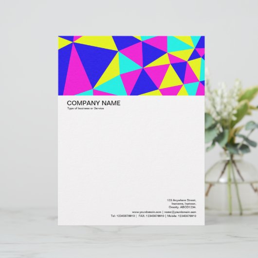 Lettre À En-tête En-tête grande image - Triangles Abstrait 03 (Debout devant)