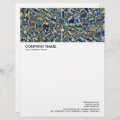 Lettre À En-tête En-tête Image grande - Ondes (Devant / Derrière)