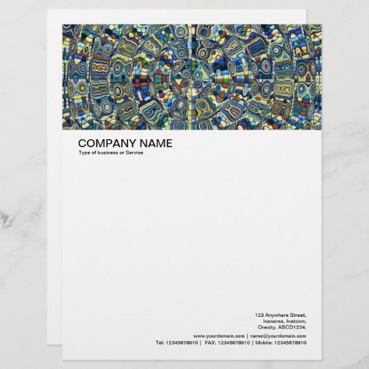 Lettre À En-tête En-tête Image grande - Ondes (Devant / Derrière)