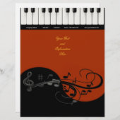 Lettre À En-tête En-tête Piano Business (Devant / Derrière)