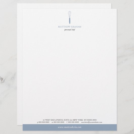 Lettre À En-tête En-tête Whisk It (Devant / Derrière)