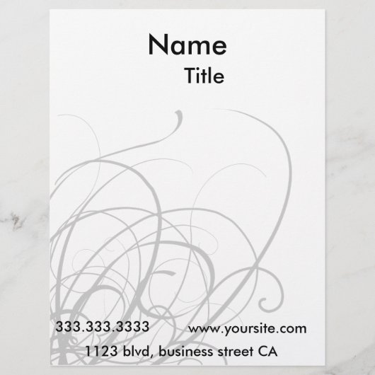 Lettre À En-tête en-têtes élégants (Devant)