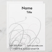 Lettre À En-tête en-têtes élégants (Devant / Derrière)