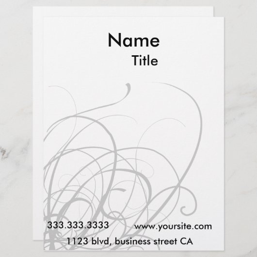 Lettre À En-tête en-têtes élégants (Devant / Derrière)