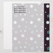 Lettre À En-tête Étoiles bleues (Devant / Derrière)