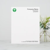 Lettre À En-tête Flèche cerclée - Vert herbe (Debout devant)