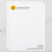 Lettre À En-tête Fleur - Chrysanthemum (Devant / Derrière)