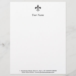 Lettre À En-tête Fleur De Lis - Stripey