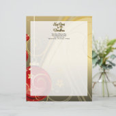 Lettre À En-tête Gardez le Christ à Noël, Gold/Red Christian (Debout devant)