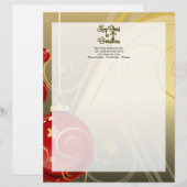 Lettre À En-tête Gardez le Christ à Noël, Gold/Red Christian (Devant / Derrière)