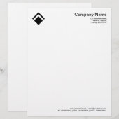 Lettre À En-tête Géométrique 01 - Noir (Devant / Derrière)