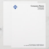 Lettre À En-tête Géométrique 02 - bleu marine (Devant / Derrière)