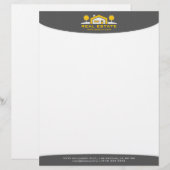 Lettre À En-tête Immobiliers de rayures élégantes modernes (Devant / Derrière)