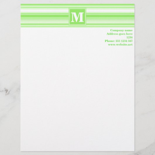 Lettre À En-tête Landes vertes de chaux monogrammes (Devant)