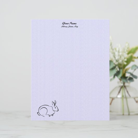 Lettre À En-tête Lapin d'art en ligne (Debout devant)