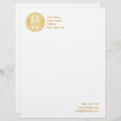Lettre À En-tête Mandala de paix (Devant / Derrière)