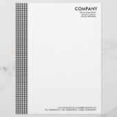 Lettre À En-tête Marge carrée - Noir (Devant)