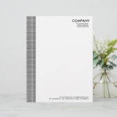 Lettre À En-tête Marge carrée - Noir (Debout devant)