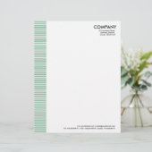 Lettre À En-tête Marge linéaire - Vert de la forêt (Debout devant)