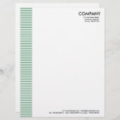 Lettre À En-tête Marge linéaire - Vert de la forêt (Devant / Derrière)