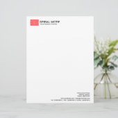 Lettre À En-tête Motif spiral - Rouge (Debout devant)