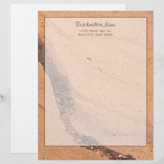 Lettre À En-tête Mur De Sable (Devant / Derrière)