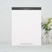 Lettre À En-tête Noir et blanc professionnel simple (Debout devant)