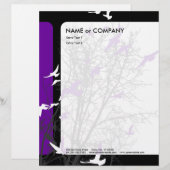 Lettre À En-tête oiseaux silhouettes (Devant / Derrière)
