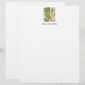 Lettre À En-tête Page botanique vintage - Fern (Devant / Derrière)