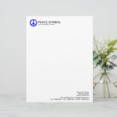 Lettre À En-tête Paix dure - Bleu (Debout devant)