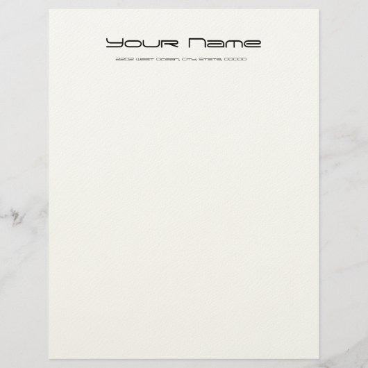 Lettre À En-tête Papier à lettres papier à feutre / couleur crème (Devant)