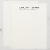 Lettre À En-tête Papier à lettres papier à feutre / couleur crème (Devant / Derrière)