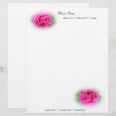 Lettre À En-tête roses roses (Devant / Derrière)