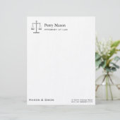 Lettre À En-tête Scales de justice (Debout devant)