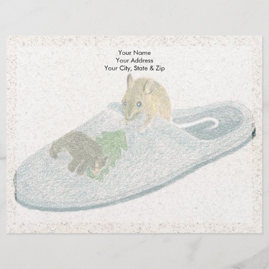 Lettre À En-tête Slipper de souris (Devant)