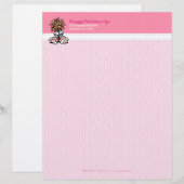 Lettre À En-tête Spa du chien Yorkie Pink (Devant / Derrière)