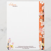 Lettre À En-tête Spring Floral Bird Home Affaires intérieures (Devant)