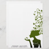 Lettre À En-tête sucre vert (Devant / Derrière)