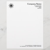 Lettre À En-tête Sun 02 - Noir (Devant)