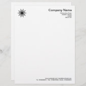 Lettre À En-tête Sun 02 - Noir (Devant / Derrière)