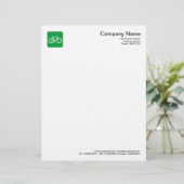 Lettre À En-tête Symbole de vélo - Vert herbe (Debout devant)